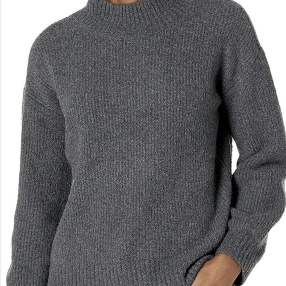 Goodthreads Women's Boucle Shaker Stitch Balloon-Sleeve Sweater
